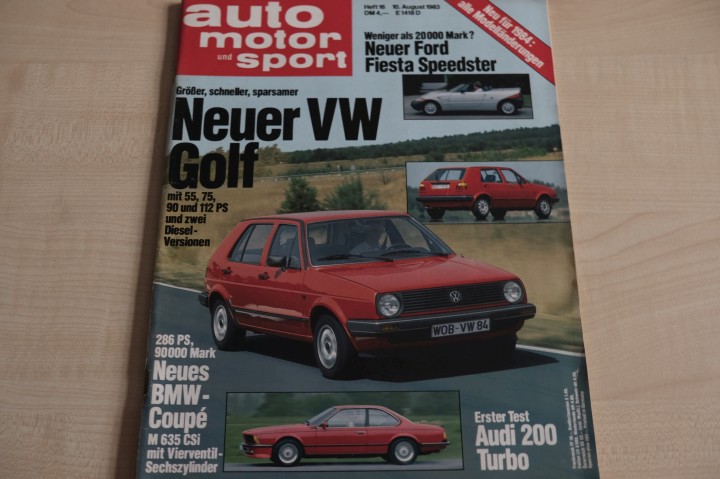 Deckblatt Auto Motor und Sport (16/1983)